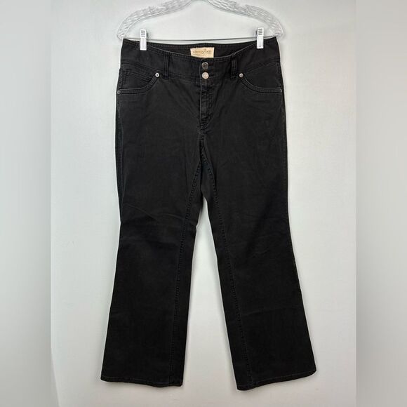 LONDONJEAN The Christie Fit Chino Stretch Jeans Charcoal Black Sz 8 Short 8P - Picture 1 of 13